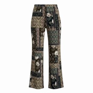 Women's Lightweight Ribbed Lounge Pants Patchwork